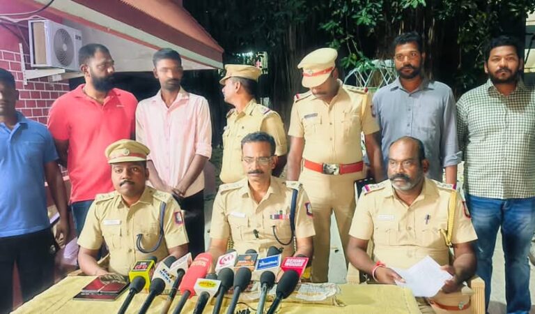 கடலூரில் காரில் கடத்திவரப்பட்ட 10,கிலோ கஞ்சா பறிமுதல் 4,பேர் கைது….