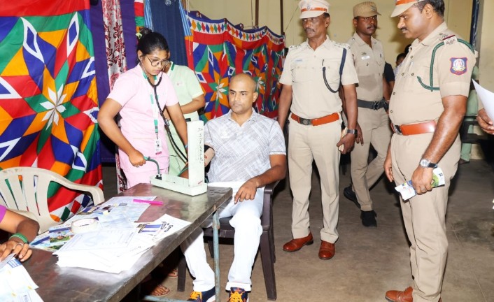 நெல்லை எஸ்பி தலைமையில் போலீசாருக்கு மருத்துவ பரிசோதனை முகாம்