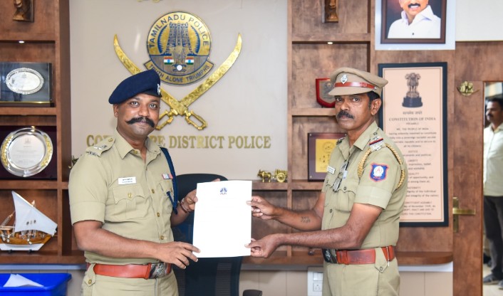 திருடர்களை பிடித்து இரவு ரோந்து பணியை சிறப்பாக செய்த போலீசாருக்கு மாவட்ட எஸ்பி பாராட்டு….